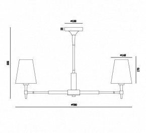Люстра на штанге Maytoni Zaragoza H001CL-05BS в Можге - mozhga.mebel24.online | фото 6