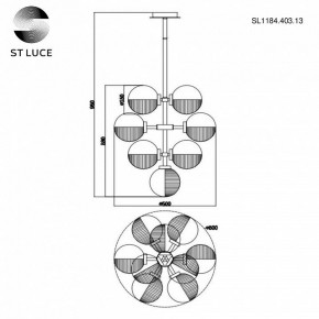 Люстра на штанге ST-Luce Todo SL1184.403.13 в Можге - mozhga.mebel24.online | фото 5