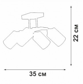 Люстра на штанге Vitaluce V2833 V2833-1/4PL в Можге - mozhga.mebel24.online | фото 4