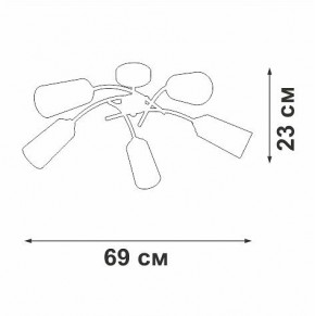 Люстра на штанге Vitaluce V2850 V2850-1/5PL в Можге - mozhga.mebel24.online | фото 5