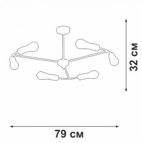 Люстра на штанге Vitaluce V3025 V3025-1/6PL в Можге - mozhga.mebel24.online | фото 2
