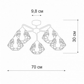 Люстра на штанге Vitaluce V4258 V4258-0/5PL в Можге - mozhga.mebel24.online | фото 2