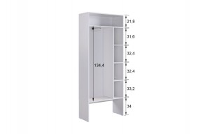 МЕРСИ Прихожая (модульная) белое дерево в Можге - mozhga.mebel24.online | фото 5