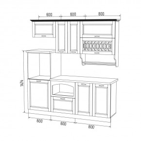 МИЛАНО Кухонный гарнитур 2,0 м Компоновка №3 в Можге - mozhga.mebel24.online | фото 6
