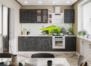 Модульная кухня Марбл мрамор дарк в Можге - mozhga.mebel24.online | фото 1