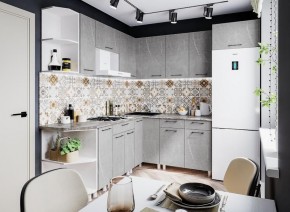 Модульная кухня Марбл мрамор лайт в Можге - mozhga.mebel24.online | фото 1