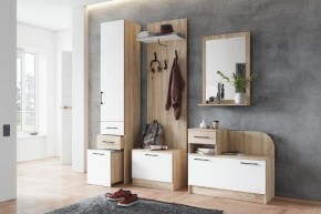 Модульная прихожая Денвер Дуб сонома/Белый в Можге - mozhga.mebel24.online | фото 1