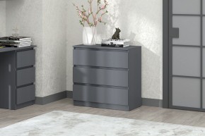 МС "Хилтон" Комод №2 800 (3 ящ.) графит в Можге - mozhga.mebel24.online | фото