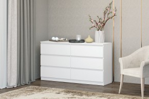 МС "Хилтон" Комод №5 1400 (6 ящ.) белый текстурный в Можге - mozhga.mebel24.online | фото
