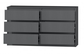 МС "Хилтон" Комод №5 1400 (6 ящ.) графит в Можге - mozhga.mebel24.online | фото 3