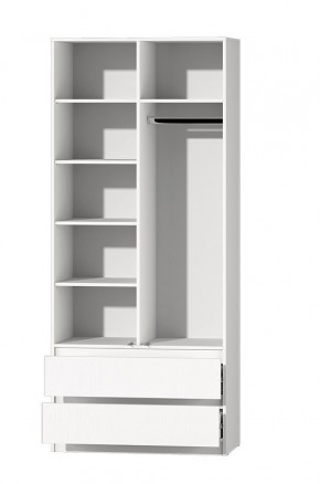 МС "Хилтон" Шкаф №3 900 (Белый текстурный) в Можге - mozhga.mebel24.online | фото 3