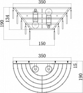 Накладной светильник Maytoni Mazzo MOD130WL-02G в Можге - mozhga.mebel24.online | фото 2