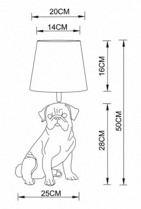 Настольная лампа декоративная Arte Lamp Bobby A1512LT-1WH в Можге - mozhga.mebel24.online | фото 2