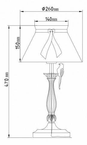 Настольная лампа декоративная Maytoni Bird ARM013-11-W в Можге - mozhga.mebel24.online | фото 5