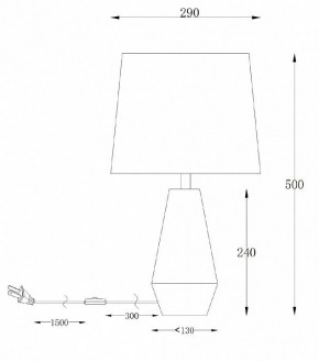 Настольная лампа декоративная Maytoni Calvin Table Z181-TL-01-B в Можге - mozhga.mebel24.online | фото 2