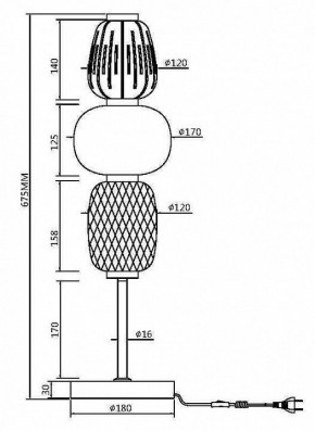 Настольная лампа декоративная Maytoni Pattern MOD267TL-L28CH3K в Можге - mozhga.mebel24.online | фото 4