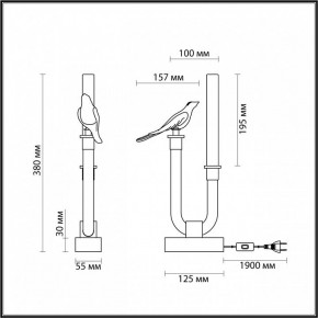 Настольная лампа декоративная Odeon Light Lark 5431/2TL в Можге - mozhga.mebel24.online | фото 4