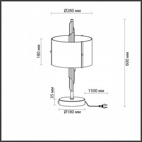 Настольная лампа декоративная Odeon Light Margaret 5415/2T в Можге - mozhga.mebel24.online | фото 4