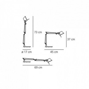 Настольная лампа офисная Artemide  A011830 в Можге - mozhga.mebel24.online | фото 6