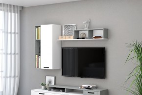 Навесные модули Эльза (Бетонный Камень/Белый) в Можге - mozhga.mebel24.online | фото 1