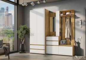 НЕКСТ 1 Вешалка с зеркалом + Шкаф 2-х ств. с ящиками в Можге - mozhga.mebel24.online | фото