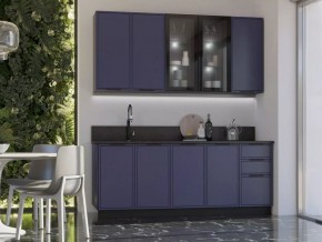 НИКОЛЬ Кухонный гарнитур 2000/900 (Холст Сапфировый) в Можге - mozhga.mebel24.online | фото