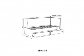 НИЛЬС - 3 Кровать с ортопедом 900 в Можге - mozhga.mebel24.online | фото 2