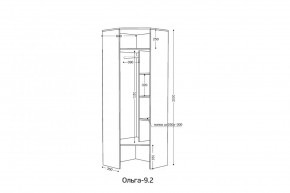 ОЛЬГА 9.2 Шкаф угловой с зеркалом в Можге - mozhga.mebel24.online | фото 2