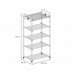 ПДОА15 Ч Подставка для обуви "Альфа 15" Черный в Можге - mozhga.mebel24.online | фото 2