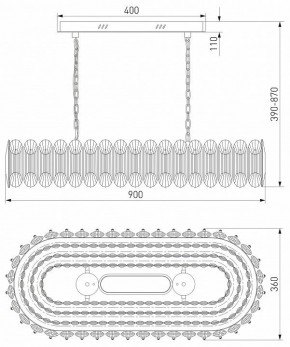 Подвесная люстра Bogate-s Chaleur 423/1 в Можге - mozhga.mebel24.online | фото 5