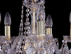 Подвесная люстра Bohemia Ivele Crystal 1402 1402/5/141/G/Leafs в Можге - mozhga.mebel24.online | фото 3