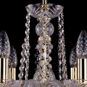 Подвесная люстра Bohemia Ivele Crystal 1402 1402/6/160/G/Leafs в Можге - mozhga.mebel24.online | фото 4
