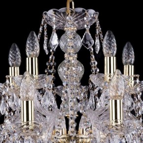 Подвесная люстра Bohemia Ivele Crystal 1411 1411/10+5/240/G/Leafs в Можге - mozhga.mebel24.online | фото 4
