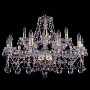 Подвесная люстра Bohemia Ivele Crystal 1413 1413/10+5/300/G/Balls в Можге - mozhga.mebel24.online | фото