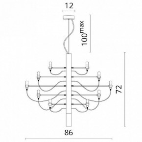 Подвесная люстра Divinare Molto 8030/02 LM-30 в Можге - mozhga.mebel24.online | фото 5