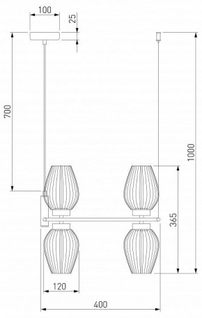 Подвесная люстра Eurosvet Alva 30183/4 латунь в Можге - mozhga.mebel24.online | фото 4