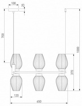 Подвесная люстра Eurosvet Alva 30183/6 латунь в Можге - mozhga.mebel24.online | фото 4