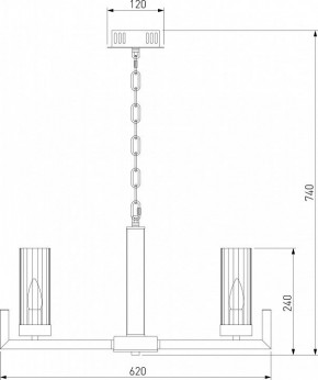 Подвесная люстра Eurosvet Arganie 60133/6 латунь в Можге - mozhga.mebel24.online | фото 6