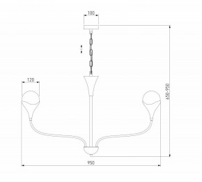 Подвесная люстра Eurosvet Calyx 60169/8 никель в Можге - mozhga.mebel24.online | фото 3