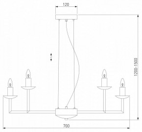 Подвесная люстра Eurosvet Cariso 60150/10 хром в Можге - mozhga.mebel24.online | фото 5