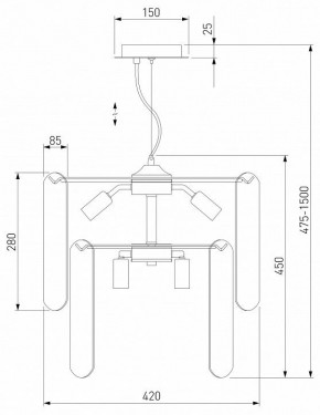 Подвесная люстра Eurosvet Claire 60170/8 золото в Можге - mozhga.mebel24.online | фото 5