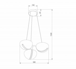 Подвесная люстра Eurosvet Emisfero 50083/3 LED золото в Можге - mozhga.mebel24.online | фото 6