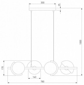Подвесная люстра Eurosvet Moity 70149/4 черный/латунь в Можге - mozhga.mebel24.online | фото 4