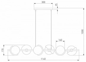Подвесная люстра Eurosvet Moity 70149/6 черный/латунь в Можге - mozhga.mebel24.online | фото 5