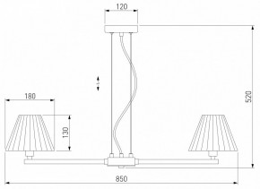 Подвесная люстра Eurosvet Peony 60136/8 хром/серый в Можге - mozhga.mebel24.online | фото 3