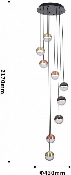 Подвесная люстра Favourite Luna 4371-9P в Можге - mozhga.mebel24.online | фото 5