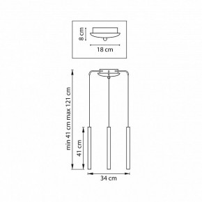 Подвесная люстра Lightstar Tubo L3T747233 в Можге - mozhga.mebel24.online | фото 3