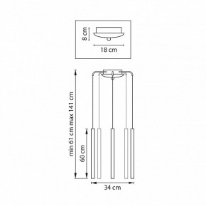 Подвесная люстра Lightstar Tubo L5T747343 в Можге - mozhga.mebel24.online | фото 3
