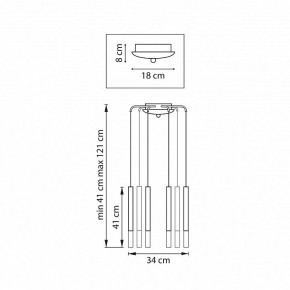 Подвесная люстра Lightstar Tubo L8T747143 в Можге - mozhga.mebel24.online | фото 3