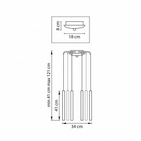 Подвесная люстра Lightstar Tubo L8T747247 в Можге - mozhga.mebel24.online | фото 3